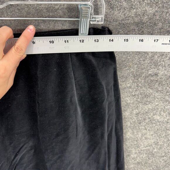 Prestige Skirt Women 12 Black Maxi Long Zipper High Rise Casual Solid Velvet - Picture 3 of 7